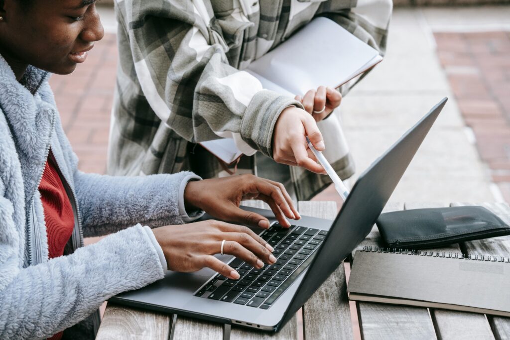 pexels-hands on computer