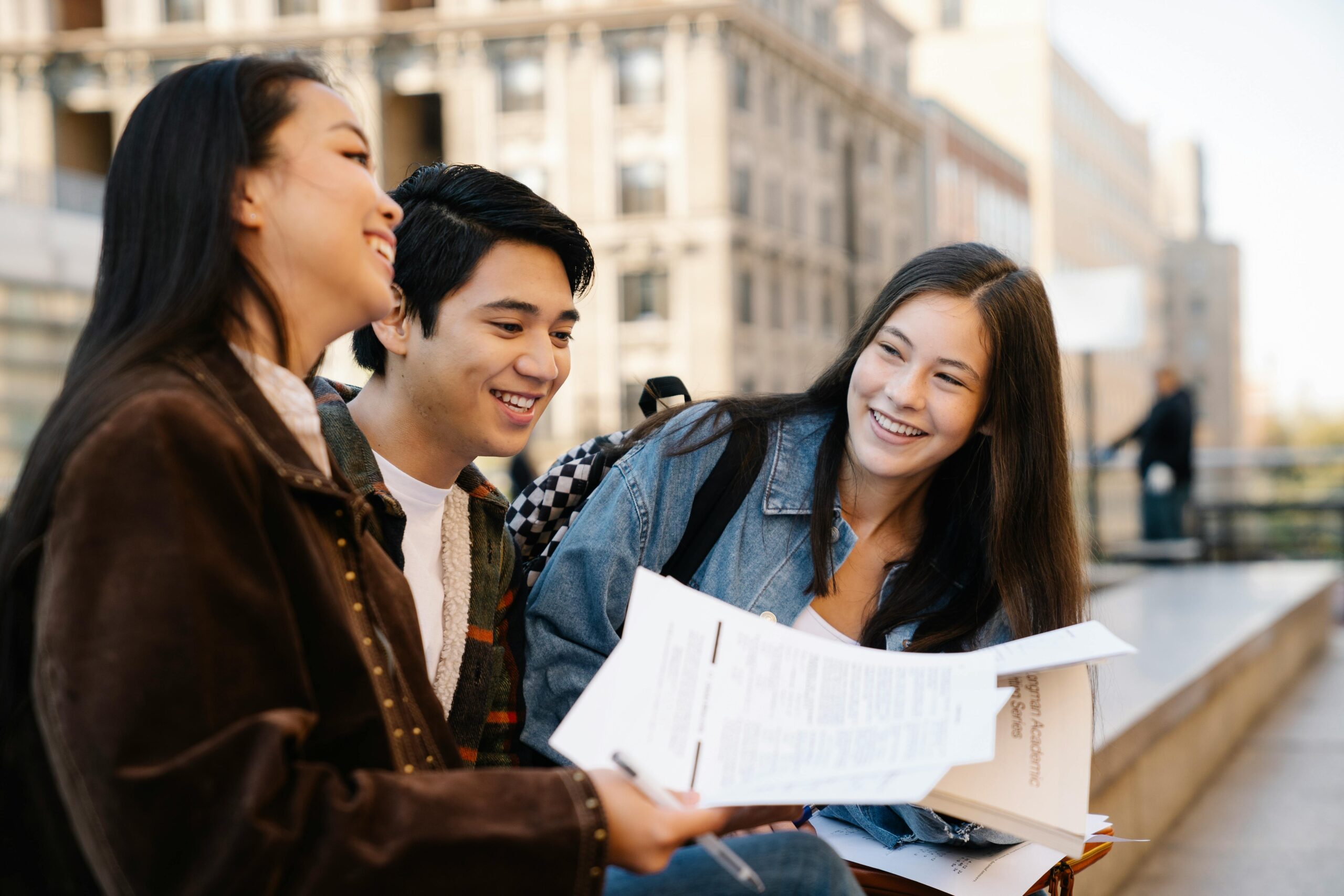 Students smiling